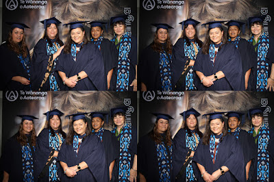 Booth photo from the TWoA Tainui 2025 Graduations (Ceremony 3 @ 10am) held at Claudelands Event Centre in Hamilton, Waikato, New Zealand on Wednesday, 30 April, 2025. Photography by InstaBooth / KeyImagery Photography. Copyright: © 2025 Te Wānanga o Aotearoa.