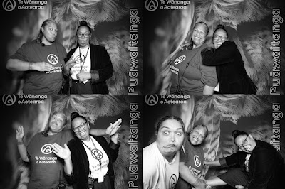 Booth photo from Ceremony 1 of the TWoA Tāmaki Makaurau 2025 Graduations (March 2025) held at the Mangere Arts Centre in Auckland, New Zealand on Wednesday, 12 March, 2025. Photo: InstaBooth by KeyImagery Photography. Copyright: © 2025 Te Wānanga o Aotearoa.