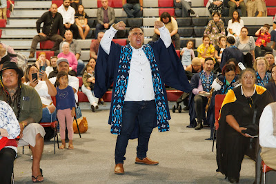 Ceremony photo from the TWoA Tainui 2023 Graduations (Ceremony 1 - Wednesday Morning), held at Hamilton Boys High School, Hamilton, Waikato, New Zealand on Wednesday, 19 April 2023. Photo: Mike Walen / KeyImagery Photography. Copyright: © Te Wananga o Aotearoa.