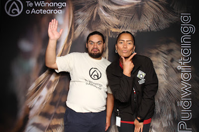 Booth photo from Ceremony 1 of the TWoA Tāmaki Makaurau 2025 Graduations (March 2025) held at the Mangere Arts Centre in Auckland, New Zealand on Wednesday, 12 March, 2025. Photo: InstaBooth by KeyImagery Photography. Copyright: © 2025 Te Wānanga o Aotearoa.
