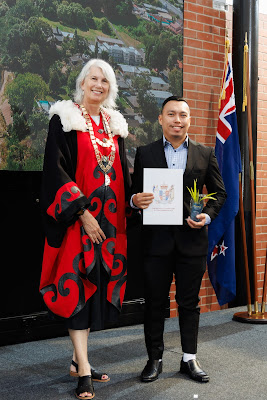 Photo from the HCC NZ Citizenship Ceremony (Morning) held in The Atrium, Wintec/Te Pukenga, Hamilton, Waikato, New Zealand at 10:00am on Monday, 12 February, 2024. Photo: Mike Walen / KeyImagery Photography. Copyright: © Hamilton City Council.