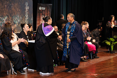 Photo from the TWoA Tāmaki Makaurau 2023 Graduations (Ceremony 4 @ 10am), held at the Due Drop Events Centre, Manukau, Auckland, New Zealand on Thursday, 8 June, 2023. Photo: Mike Walen / KeyImagery Photography. Copyright: © Te Wānanga o Aotearoa.