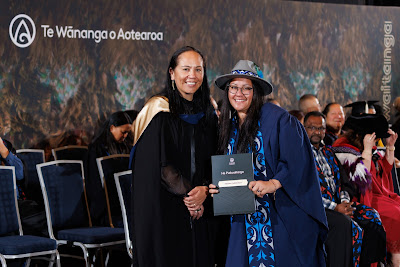 Photo from the TWoA Tāmaki Makaurau 2023 November Graduations (Ceremony 1 @ 1pm), held at the Due Drop Events Centre, Manukau, Auckland, New Zealand on Tuesday, 28 November, 2023. Photo: Mike Walen / KeyImagery Photography. Copyright: © Te Wānanga o Aotearoa.