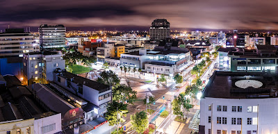 An aspect of Hamilton City, New Zealand photographed from the top of the Riverview Apartments building on Thursday 26 March 2015. Photo: Mike Walen / KeyImagery Photography