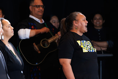 Photo from the TWoA Tāmaki Makaurau 2023 November Graduations (Ceremony 1 @ 1pm), held at the Due Drop Events Centre, Manukau, Auckland, New Zealand on Tuesday, 28 November, 2023. Photo: Mike Walen / KeyImagery Photography. Copyright: © Te Wānanga o Aotearoa.