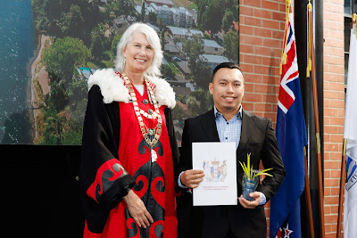 Photo from the HCC NZ Citizenship Ceremony (Morning) held in The Atrium, Wintec/Te Pukenga, Hamilton, Waikato, New Zealand at 10:00am on Monday, 12 February, 2024. Photo: Mike Walen / KeyImagery Photography. Copyright: © Hamilton City Council.