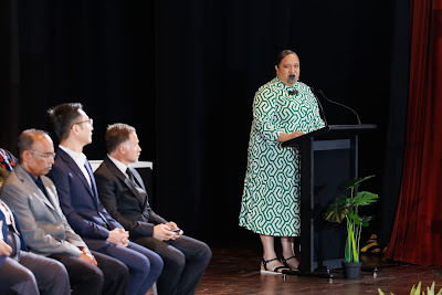 Photo from the TWoA Tāmaki Makaurau 2023 November Graduations (Ceremony 1 @ 1pm), held at the Due Drop Events Centre, Manukau, Auckland, New Zealand on Tuesday, 28 November, 2023. Photo: Mike Walen / KeyImagery Photography. Copyright: © Te Wānanga o Aotearoa.