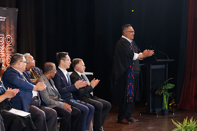 Photo from the TWoA Tāmaki Makaurau 2023 November Graduations (Ceremony 1 @ 1pm), held at the Due Drop Events Centre, Manukau, Auckland, New Zealand on Tuesday, 28 November, 2023. Photo: Mike Walen / KeyImagery Photography. Copyright: © Te Wānanga o Aotearoa.
