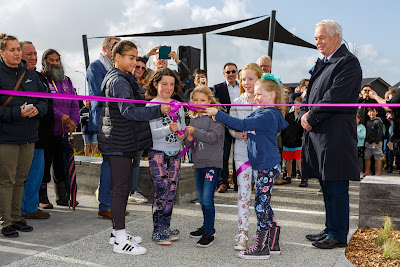Photo from the official opening of the Hare Puke Destination Playground in Hamilton, New Zealand. Taken: Tuesday, 10 July 2018. Photography: Mike Walen / KeyImagery Photography. Copyright: © Hamilton City Council.