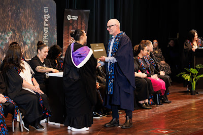 Photo from the TWoA Tāmaki Makaurau 2023 Graduations (Ceremony 4 @ 10am), held at the Due Drop Events Centre, Manukau, Auckland, New Zealand on Thursday, 8 June, 2023. Photo: Mike Walen / KeyImagery Photography. Copyright: © Te Wānanga o Aotearoa.