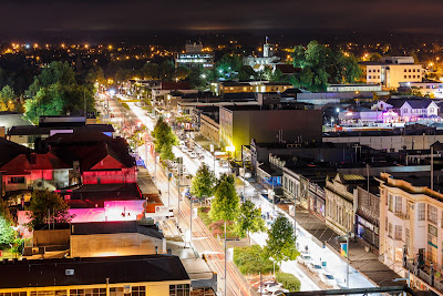 An aspect of Hamilton City, New Zealand photographed from the top of the Riverview Apartments building on Thursday 26 March 2015. Photo: Mike Walen / KeyImagery Photography