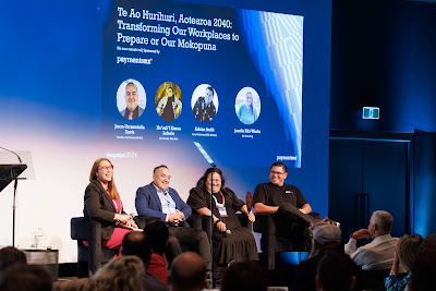 Photo from Day 1 of The Point 2024 Conference held at the Aotea Centre in Auckland, New Zealand on Tuesday, 19 November, 2024. Photography by Mike Walen / KeyImagery Photography. Copyright: © 2024 Payments NZ.