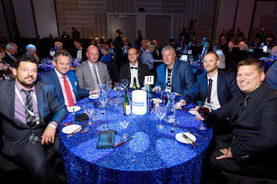 Photo from the Gala Dinner on Day 2 of the HIANZ Conference & Trade Show 2019 held at the Claudelands Events Centre, Hamilton, New Zealand. Taken: Thursday, 4 July 2019. Photography: Mike Walen / KeyImagery Photography. Copyright: © HIANZ.