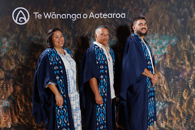 Studio photo from the TWoA Tainui 2023 Graduations (Ceremony 2 - Wednesday Afternoon), held at Hamilton Boys High School, Hamilton, Waikato, New Zealand on Wednesday, 19 April 2023. Photo: Mike Walen / KeyImagery Photography. Copyright: © Te Wananga o Aotearoa.