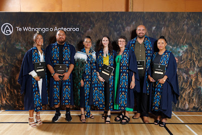 Studio photo from the TWoA Tainui 2023 Graduations (Ceremony 1 - Wednesday Morning), held at Hamilton Boys High School, Hamilton, Waikato, New Zealand on Wednesday, 19 April 2023. Photo: Mike Walen / KeyImagery Photography. Copyright: © Te Wananga o Aotearoa.