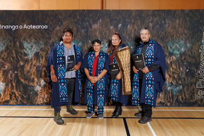 Studio photo from the TWoA Tainui 2023 Graduations (Ceremony 2 - Wednesday Afternoon), held at Hamilton Boys High School, Hamilton, Waikato, New Zealand on Wednesday, 19 April 2023. Photo: Mike Walen / KeyImagery Photography. Copyright: © Te Wananga o Aotearoa.