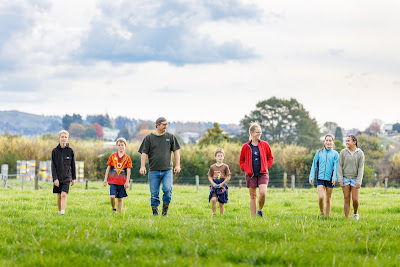 Photo from the on-farm photoshoot for Dairy Farmer Magazine, featuring Tim and Rach Phillips, Dairy Farmers in Otorohanga, Waikato, New Zealand. Taken: Friday, 15 May 2020. Photography: Mike Walen / KeyImagery Photography for Barker Photography. Copyright: © GlobalHQ.