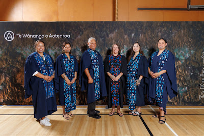 Studio photo from the TWoA Tainui 2023 Graduations (Ceremony 2 - Wednesday Afternoon), held at Hamilton Boys High School, Hamilton, Waikato, New Zealand on Wednesday, 19 April 2023. Photo: Mike Walen / KeyImagery Photography. Copyright: © Te Wananga o Aotearoa.