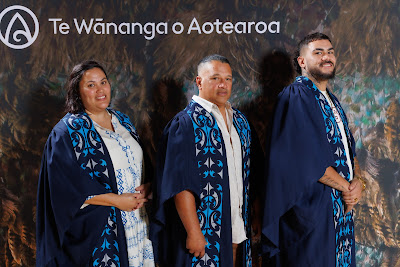 Studio photo from the TWoA Tainui 2023 Graduations (Ceremony 2 - Wednesday Afternoon), held at Hamilton Boys High School, Hamilton, Waikato, New Zealand on Wednesday, 19 April 2023. Photo: Mike Walen / KeyImagery Photography. Copyright: © Te Wananga o Aotearoa.