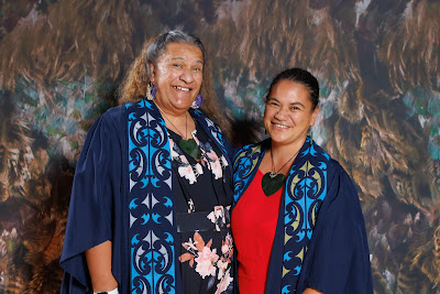 Studio photo from the TWoA Tainui 2023 Graduations (Ceremony 2 - Wednesday Afternoon), held at Hamilton Boys High School, Hamilton, Waikato, New Zealand on Wednesday, 19 April 2023. Photo: Mike Walen / KeyImagery Photography. Copyright: © Te Wananga o Aotearoa.
