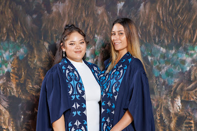 Studio photo from the TWoA Tainui 2023 Graduations (Ceremony 2 - Wednesday Afternoon), held at Hamilton Boys High School, Hamilton, Waikato, New Zealand on Wednesday, 19 April 2023. Photo: Mike Walen / KeyImagery Photography. Copyright: © Te Wananga o Aotearoa.