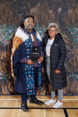 Studio photo from the TWoA Tainui 2023 Graduations (Ceremony 2 - Wednesday Afternoon), held at Hamilton Boys High School, Hamilton, Waikato, New Zealand on Wednesday, 19 April 2023. Photo: Mike Walen / KeyImagery Photography. Copyright: © Te Wananga o Aotearoa.