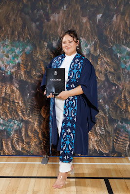 Studio photo from the TWoA Tainui 2023 Graduations (Ceremony 2 - Wednesday Afternoon), held at Hamilton Boys High School, Hamilton, Waikato, New Zealand on Wednesday, 19 April 2023. Photo: Mike Walen / KeyImagery Photography. Copyright: © Te Wananga o Aotearoa.