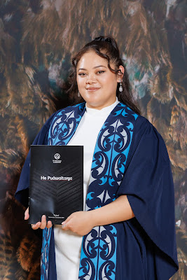 Studio photo from the TWoA Tainui 2023 Graduations (Ceremony 2 - Wednesday Afternoon), held at Hamilton Boys High School, Hamilton, Waikato, New Zealand on Wednesday, 19 April 2023. Photo: Mike Walen / KeyImagery Photography. Copyright: © Te Wananga o Aotearoa.