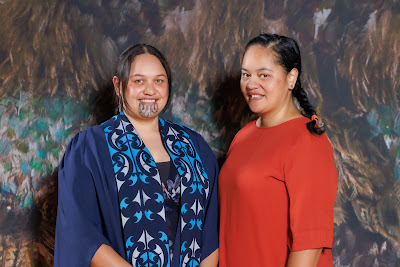 Studio photo from the TWoA Tainui 2023 Graduations (Ceremony 2 - Wednesday Afternoon), held at Hamilton Boys High School, Hamilton, Waikato, New Zealand on Wednesday, 19 April 2023. Photo: Mike Walen / KeyImagery Photography. Copyright: © Te Wananga o Aotearoa.