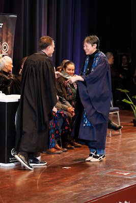 Photo from the TWoA Tāmaki Makaurau 2023 Graduations (Ceremony 2 @ 3pm), held at the Due Drop Events Centre, Manukau, Auckland, New Zealand on Wednesday, 7 June, 2023. Photo: Mike Walen / KeyImagery Photography. Copyright: © Te Wānanga o Aotearoa.