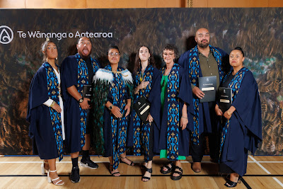 Studio photo from the TWoA Tainui 2023 Graduations (Ceremony 1 - Wednesday Morning), held at Hamilton Boys High School, Hamilton, Waikato, New Zealand on Wednesday, 19 April 2023. Photo: Mike Walen / KeyImagery Photography. Copyright: © Te Wananga o Aotearoa.