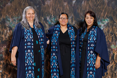 Studio photo from the TWoA Tainui 2023 Graduations (Ceremony 2 - Wednesday Afternoon), held at Hamilton Boys High School, Hamilton, Waikato, New Zealand on Wednesday, 19 April 2023. Photo: Mike Walen / KeyImagery Photography. Copyright: © Te Wananga o Aotearoa.