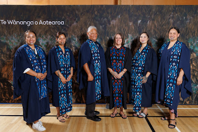 Studio photo from the TWoA Tainui 2023 Graduations (Ceremony 2 - Wednesday Afternoon), held at Hamilton Boys High School, Hamilton, Waikato, New Zealand on Wednesday, 19 April 2023. Photo: Mike Walen / KeyImagery Photography. Copyright: © Te Wananga o Aotearoa.