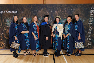 Studio photo from the TWoA Tainui 2023 Graduations (Ceremony 2 - Wednesday Afternoon), held at Hamilton Boys High School, Hamilton, Waikato, New Zealand on Wednesday, 19 April 2023. Photo: Mike Walen / KeyImagery Photography. Copyright: © Te Wananga o Aotearoa.