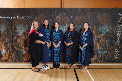 Studio photo from the TWoA Tainui 2023 Graduations (Ceremony 2 - Wednesday Afternoon), held at Hamilton Boys High School, Hamilton, Waikato, New Zealand on Wednesday, 19 April 2023. Photo: Mike Walen / KeyImagery Photography. Copyright: © Te Wananga o Aotearoa.