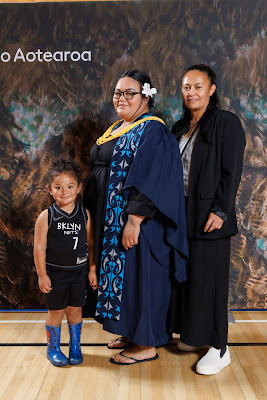 Studio photo from the TWoA Tainui 2023 Graduations (Ceremony 2 - Wednesday Afternoon), held at Hamilton Boys High School, Hamilton, Waikato, New Zealand on Wednesday, 19 April 2023. Photo: Mike Walen / KeyImagery Photography. Copyright: © Te Wananga o Aotearoa.