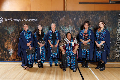 Studio photo from the TWoA Tainui 2023 Graduations (Ceremony 2 - Wednesday Afternoon), held at Hamilton Boys High School, Hamilton, Waikato, New Zealand on Wednesday, 19 April 2023. Photo: Mike Walen / KeyImagery Photography. Copyright: © Te Wananga o Aotearoa.
