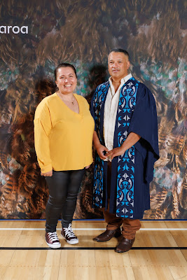 Studio photo from the TWoA Tainui 2023 Graduations (Ceremony 2 - Wednesday Afternoon), held at Hamilton Boys High School, Hamilton, Waikato, New Zealand on Wednesday, 19 April 2023. Photo: Mike Walen / KeyImagery Photography. Copyright: © Te Wananga o Aotearoa.