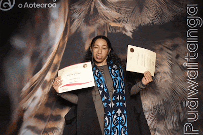 Photo from the TWoA Waiariki 2025 Graduation (Ōpōtiki) held at the De Luxe Theatre in Ōpōtiki, Bay of Plenty, New Zealand on Friday, 23 May, 2025. Photo: InstaBooth by KeyImagery Photography. Copyright: © 2025 Te Wānanga o Aotearoa.