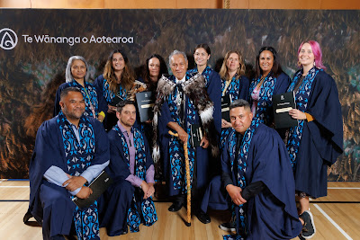 Studio photo from the TWoA Tainui 2023 Graduations (Ceremony 1 - Wednesday Morning), held at Hamilton Boys High School, Hamilton, Waikato, New Zealand on Wednesday, 19 April 2023. Photo: Mike Walen / KeyImagery Photography. Copyright: © Te Wananga o Aotearoa.