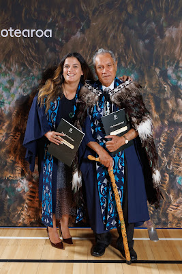 Studio photo from the TWoA Tainui 2023 Graduations (Ceremony 1 - Wednesday Morning), held at Hamilton Boys High School, Hamilton, Waikato, New Zealand on Wednesday, 19 April 2023. Photo: Mike Walen / KeyImagery Photography. Copyright: © Te Wananga o Aotearoa.