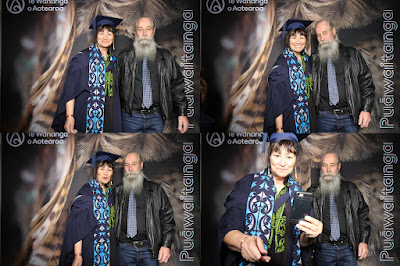 Booth photo from the TWoA Tainui 2025 Graduations (Ceremony 3 @ 10am) held at Claudelands Event Centre in Hamilton, Waikato, New Zealand on Wednesday, 30 April, 2025. Photography by InstaBooth / KeyImagery Photography. Copyright: © 2025 Te Wānanga o Aotearoa.