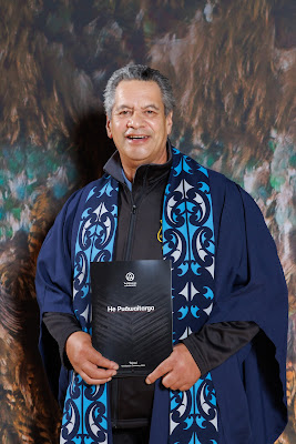 Studio photo from the TWoA Tainui 2023 Graduations (Ceremony 2 - Wednesday Afternoon), held at Hamilton Boys High School, Hamilton, Waikato, New Zealand on Wednesday, 19 April 2023. Photo: Mike Walen / KeyImagery Photography. Copyright: © Te Wananga o Aotearoa.