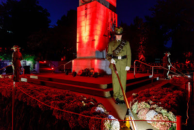 Photo from the Anzac Dawn Parade/Service held at Memorial Park, Hamilton, New Zealand. Taken: Sunday, 25 April 2021. Photo: Mike Walen / KeyImagery Photography. Copyright: © Hamilton City Council.