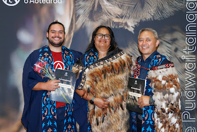 Photo from the TWoA Te Tai Tokerau (Kaitaia) 2025 Graduation held at Te Kura Kaupapa Maori o Pukemiro in Kaitaia, Northland, New Zealand on Monday, 14 April, 2025. Photo by Mike Walen / KeyImagery Photography. Copyright: © 2025 Te Wānanga o Aotearoa.