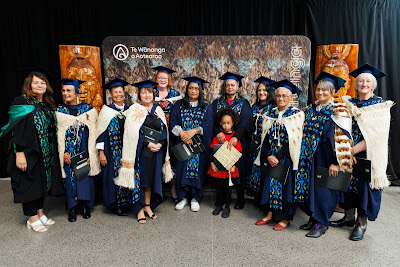 Photo from the TWoA Waiariki 2023 Graduations (Waiwhero), held at Te Puia, Rotorua, Bay of Plenty, New Zealand on Friday, 12 May, 2023. Photo: Mike Walen / KeyImagery Photography. Copyright: © Te Wānanga o Aotearoa.