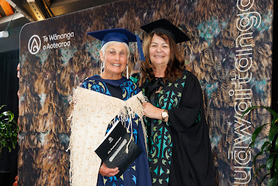 Photo from the TWoA Waiariki 2023 Graduations (Waiwhero), held at Te Puia, Rotorua, Bay of Plenty, New Zealand on Friday, 12 May, 2023. Photo: Mike Walen / KeyImagery Photography. Copyright: © Te Wānanga o Aotearoa.