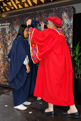 Photo from the TWoA Waiariki 2023 Graduations (Waiwhero), held at Te Puia, Rotorua, Bay of Plenty, New Zealand on Friday, 12 May, 2023. Photo: Mike Walen / KeyImagery Photography. Copyright: © Te Wānanga o Aotearoa.