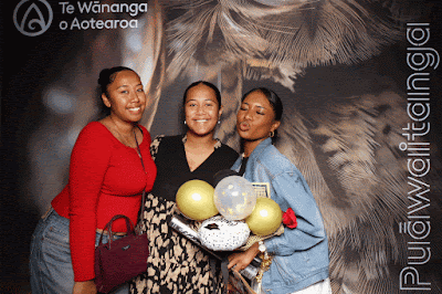 Booth photo from Ceremony 3 of the TWoA Tāmaki Makaurau 2025 Graduations (March 2025) held at the Mangere Arts Centre in Auckland, New Zealand on Wednesday, 12 March, 2025. Photo: InstaBooth by KeyImagery Photography. Copyright: © 2025 Te Wānanga o Aotearoa.