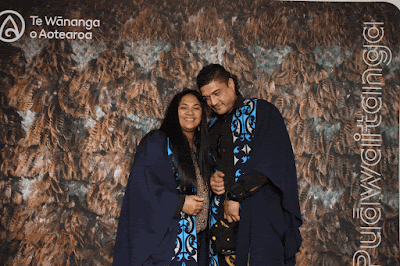 Booth photo from the TWoA Waiariki 2023 Graduations (Whakatāne), held at the Baptist Church, Whakatāne, Bay of Plenty, New Zealand on Wednesday, 17 May, 2023. Photo: Mike Walen / KeyImagery Photography. Copyright: © Te Wānanga o Aotearoa.
